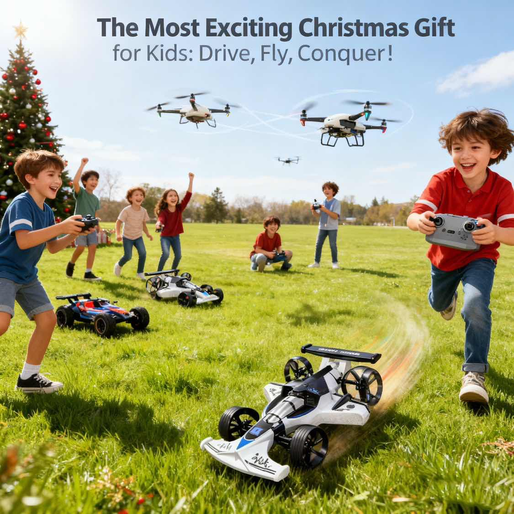 🚗✈️Rechargeable Dual-Mode Car Drone — Drive • Fly • Conquer Every Terrain